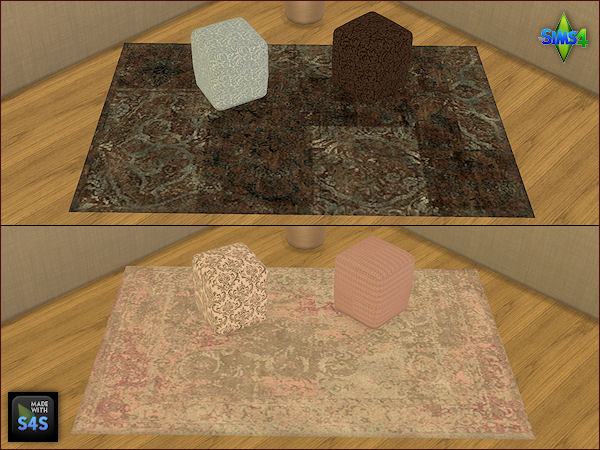  Arte Della Vita: 4 sets including two rugs and four pouffes