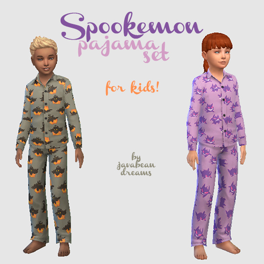  Hamburgercakes: Spookemon Pajama Set   for kids!