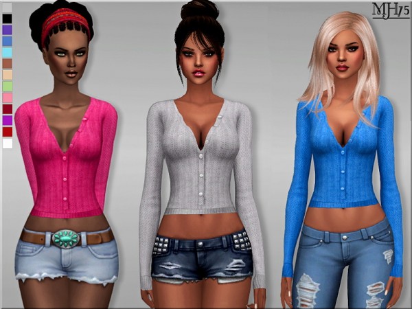  Sims Addictions: Knitted Crop Cardigan