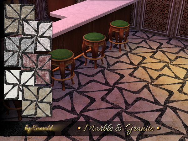  The Sims Resource: Marble & Granite Designs by Emerald