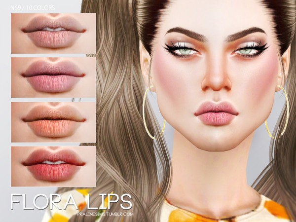  The Sims Resource: Flora Lips N69 by Pralinesims