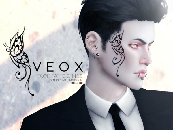  The Sims Resource: VEOX Face Tattoo N06 by Pralinesims