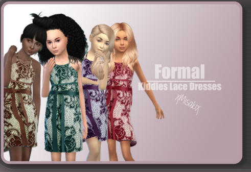 Xmisakix sims: Kiddies Lace Dresses