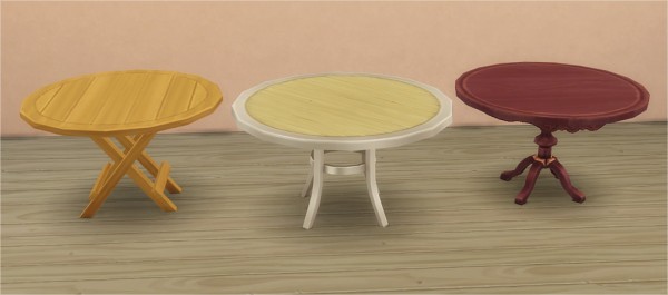 Veranka: 6 Seat Round Dining Tables • Sims 4 Downloads