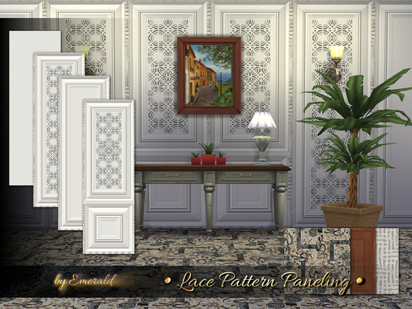  The Sims Resource: Lace Pattern Paneling by Emerald