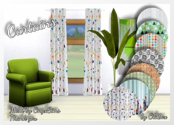  All4Sims: Garden Curtains by Oldbox