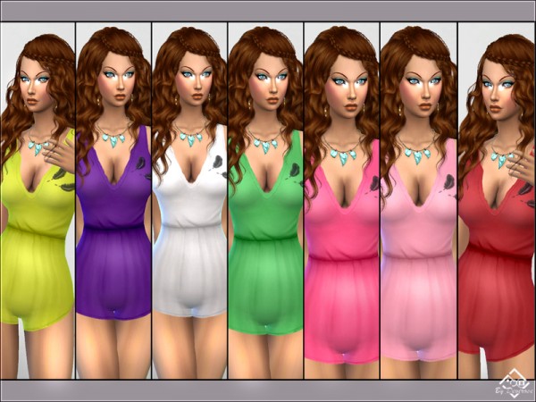  The Sims Resource: Romper Suit Feather by Devirose