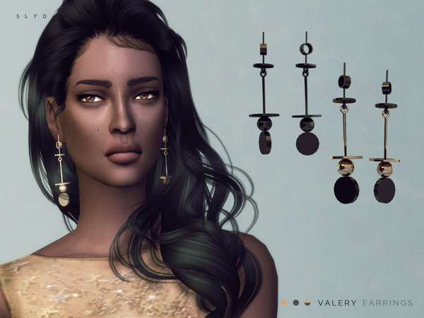  The Sims Resource: VALERY Earrings by SLYD