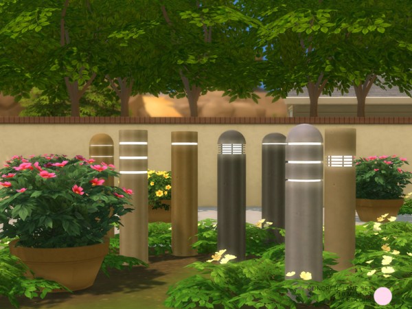  The Sims Resource: Concrete Lamp Set by DOT