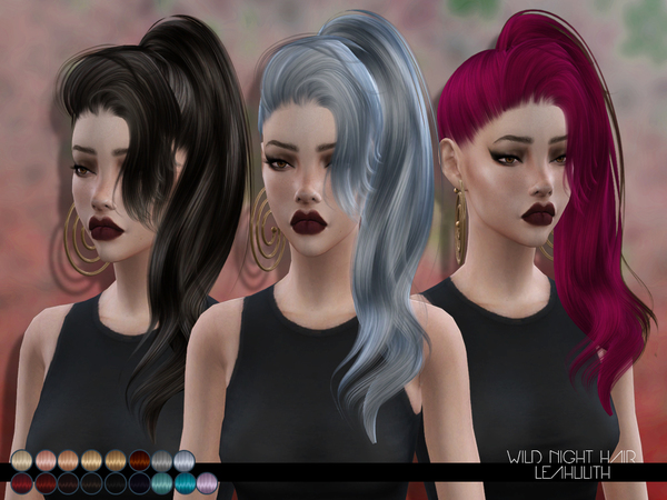  The Sims Resource: LeahLillith Wild Night Hair