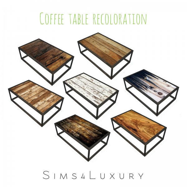  Sims4Luxury: Industrial Chic Living Coffee Table Recolor