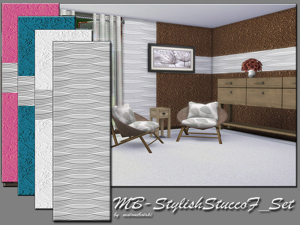  The Sims Resource: Stylish StuccoF Set by matomibotaki