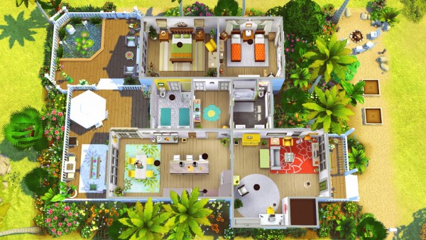 Jenba Sims: Slice of Lime Cottage • Sims 4 Downloads