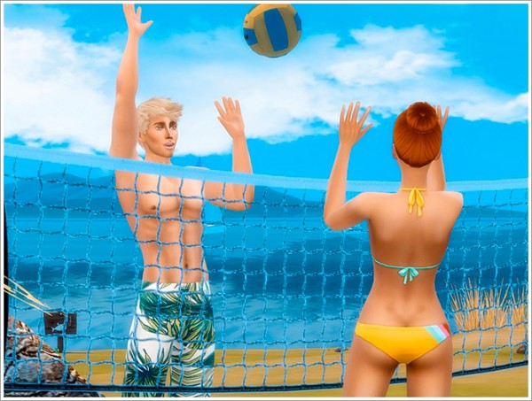  Sims by Severinka: Beach Volleyball pose pack