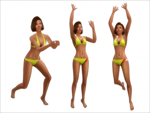  Sims by Severinka: Beach Volleyball pose pack