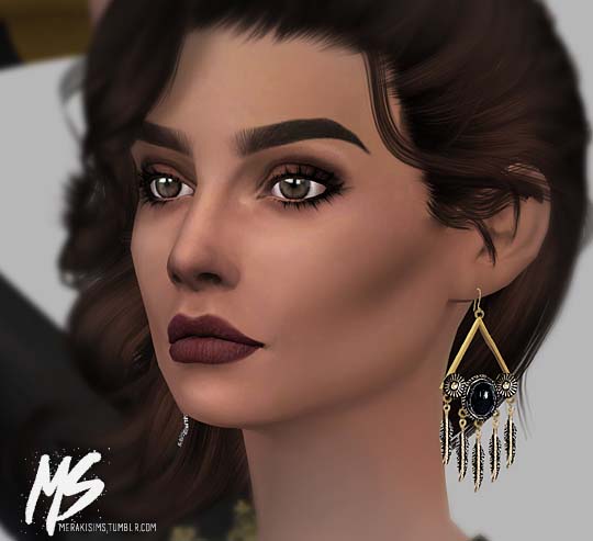  Merakisims: Black and gold earrings