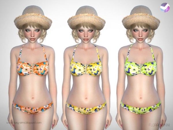  The Sims Resource: Floral Bikini by Luxy Sims 3