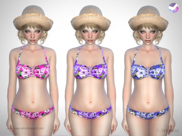  The Sims Resource: Floral Bikini by Luxy Sims 3