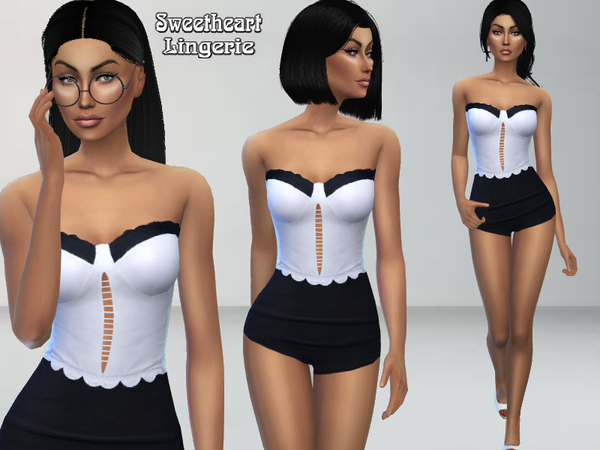  The Sims Resource: Sweetheart Lingerie by Puresim