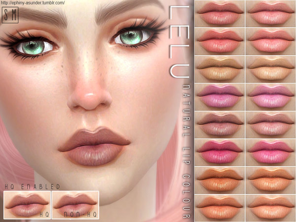  The Sims Resource: Lelu    Natural Lip Colouring by Screaming Mustard