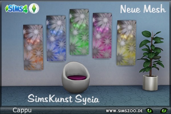  Blackys Sims 4 Zoo: Sycia art paintings by Cappu