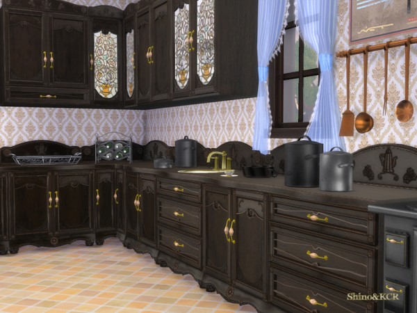  The Sims Resource: French Quarter Kitchen by ShinoKCR