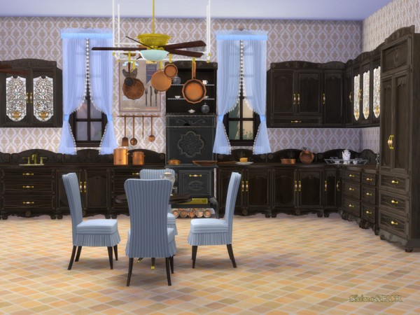  The Sims Resource: French Quarter Kitchen by ShinoKCR