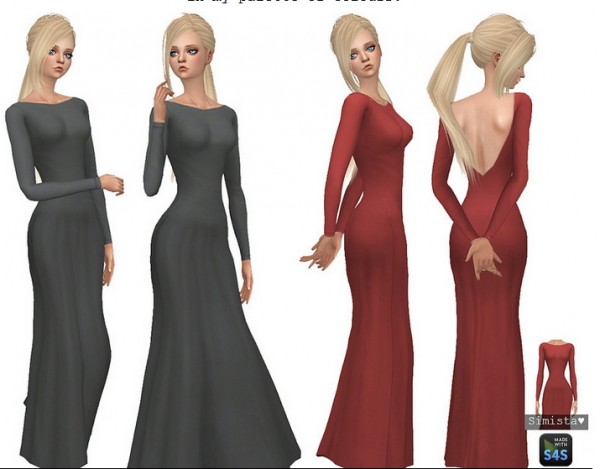  Simista: Backless Gown Recolours