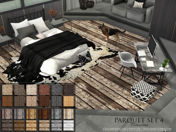  The Sims Resource: Parquet Set 4 by Pralinesims