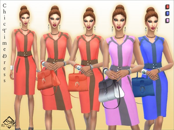  The Sims Resource: Chic Time Dress by Devirose