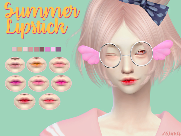  The Sims Resource: Yume   Summer Lipstick by Zauma