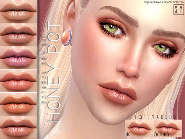  The Sims Resource: Honey Pot   Natural Lip Colour by Screaming Mustard