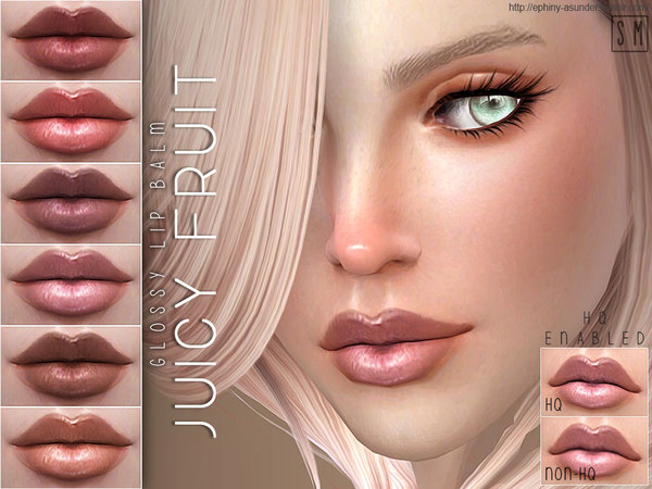  The Sims Resource: Juicy Fruit   Glossy Lip Balm by Screaming Mustard