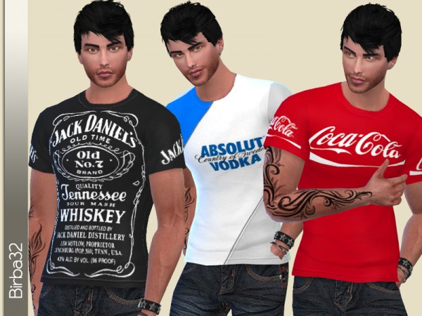  The Sims Resource: Brand Bar T Shirts by Birba32