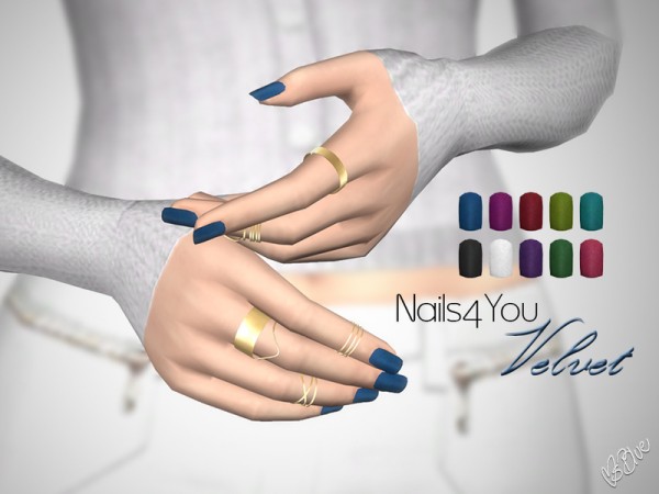  The Sims Resource: Nails4You Velvet by Ms Blue