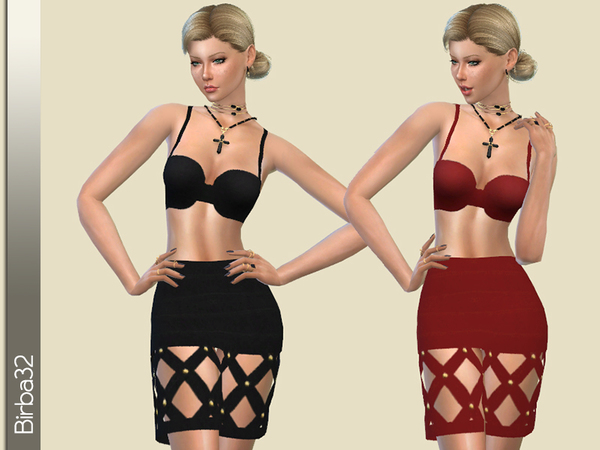  The Sims Resource: Boundage dress by birba32