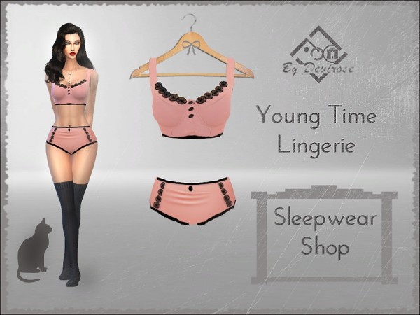  The Sims Resource: Young Time Sleepwear by Devirose