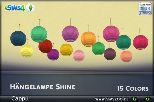  Blackys Sims 4 Zoo: Shine lamp by Cappu