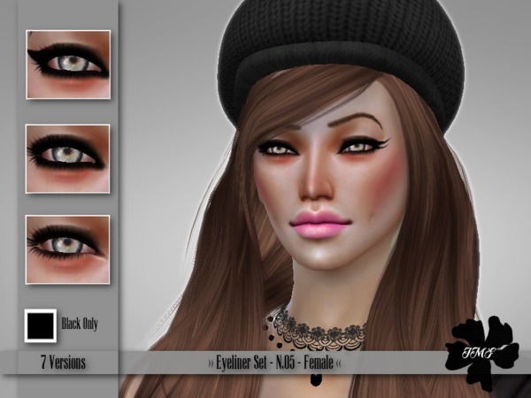  The Sims Resource: Eyeliner Set N.05 by IzzieMcFire