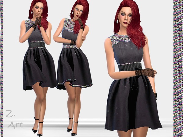  The Sims Resource: Lady Chic dress by Zuckerschnute20