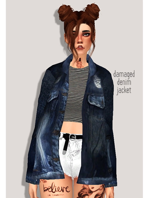  Pure Sims: Damaged denim jacket