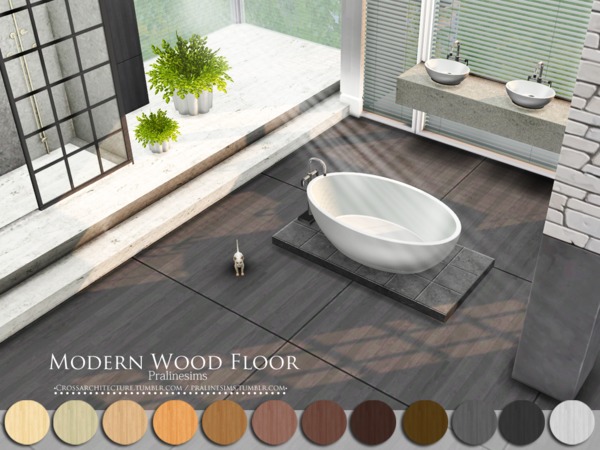 The Sims Resource: Modern Wood Floor by Pralinesims