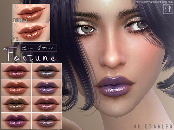  The Sims Resource: Fortune   Metallic Lip Gloss by Screaming Mustard