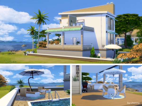  The Sims Resource: Beach Life house by Lhonna