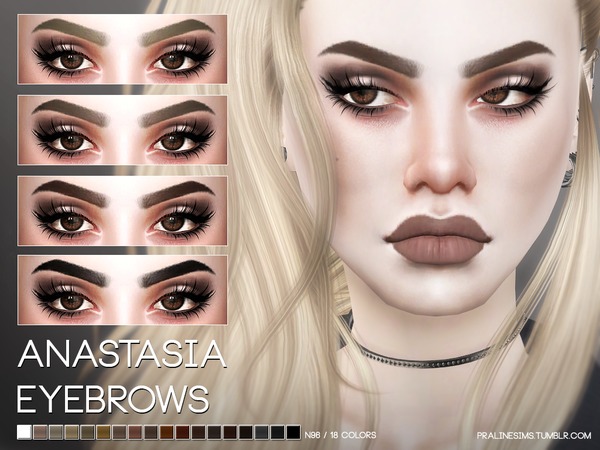  The Sims Resource: Anastasia Eyebrows N96 by Pralinesims