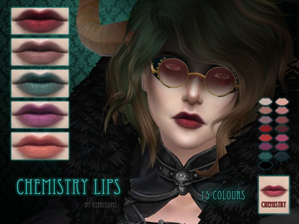  The Sims Resource: Chemistry Lipstick by RemusSirion