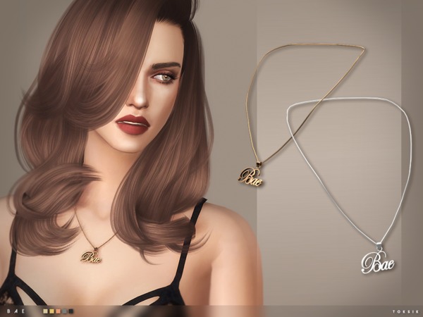  The Sims Resource: Bae Necklace by toksik