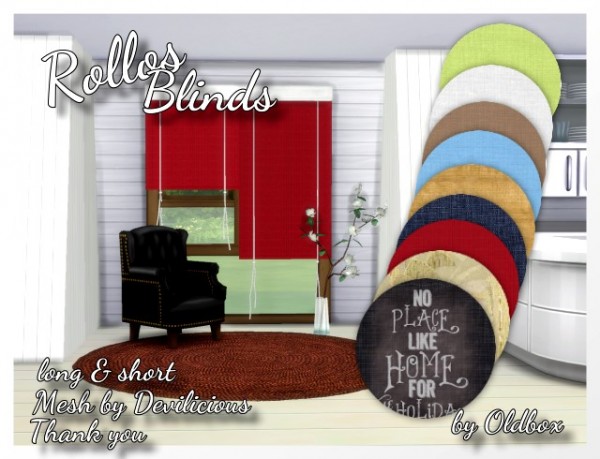 All4Sims: Rolls Blinds by Oldbox