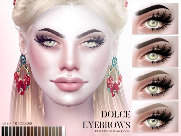  The Sims Resource: Dolce Eyebrows N98 by Pralinesims