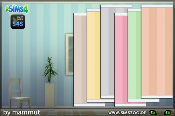  Blackys Sims 4 Zoo: Stripes wall pastel by mammut